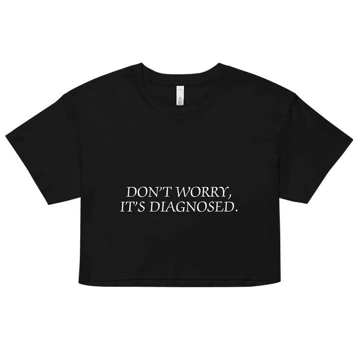 DW, IT'S DIAGNOSED (white) printed cotton crop top product image (1)