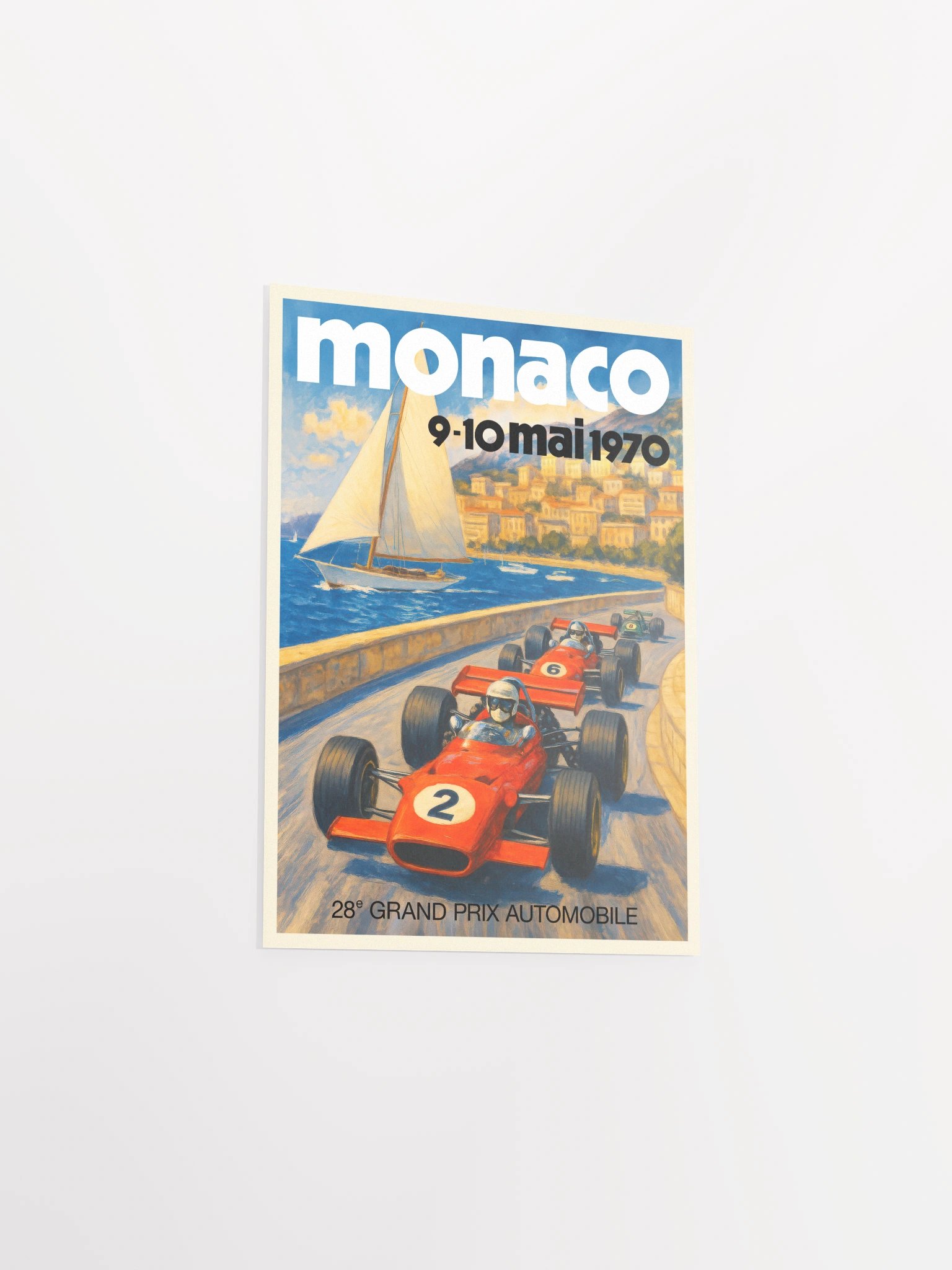 Monaco Vintage F1 Grand Prix 1970 Art Poster — Auto Racing Wall Art, Formula 1 Print product image (8)