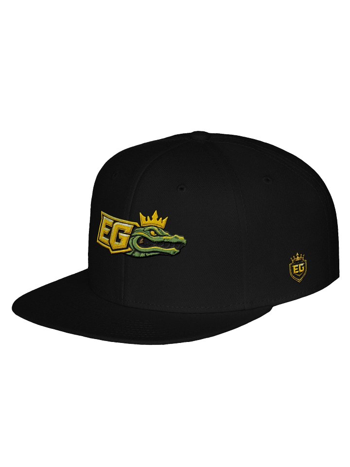 EGTV Crown Snapback Hat – Black / Aqua / Gray | EPICGatorsTV Signature Wool Blend Cap product image (5)