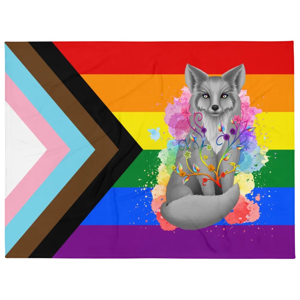 Progress Pride Fox Blanket (2023) product image (1)