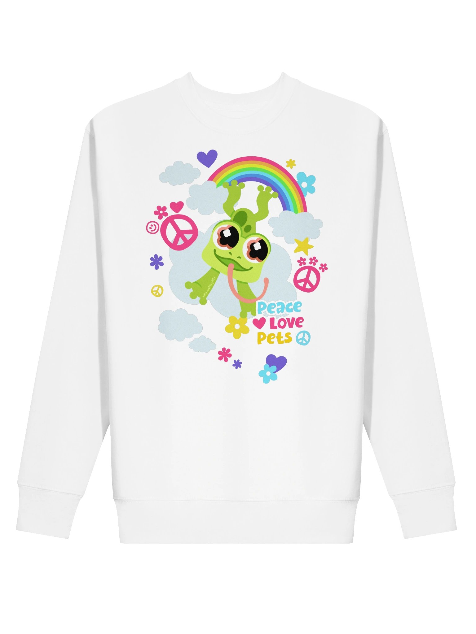 Peace Love Froggy Sweatshirt (light) product image (2)