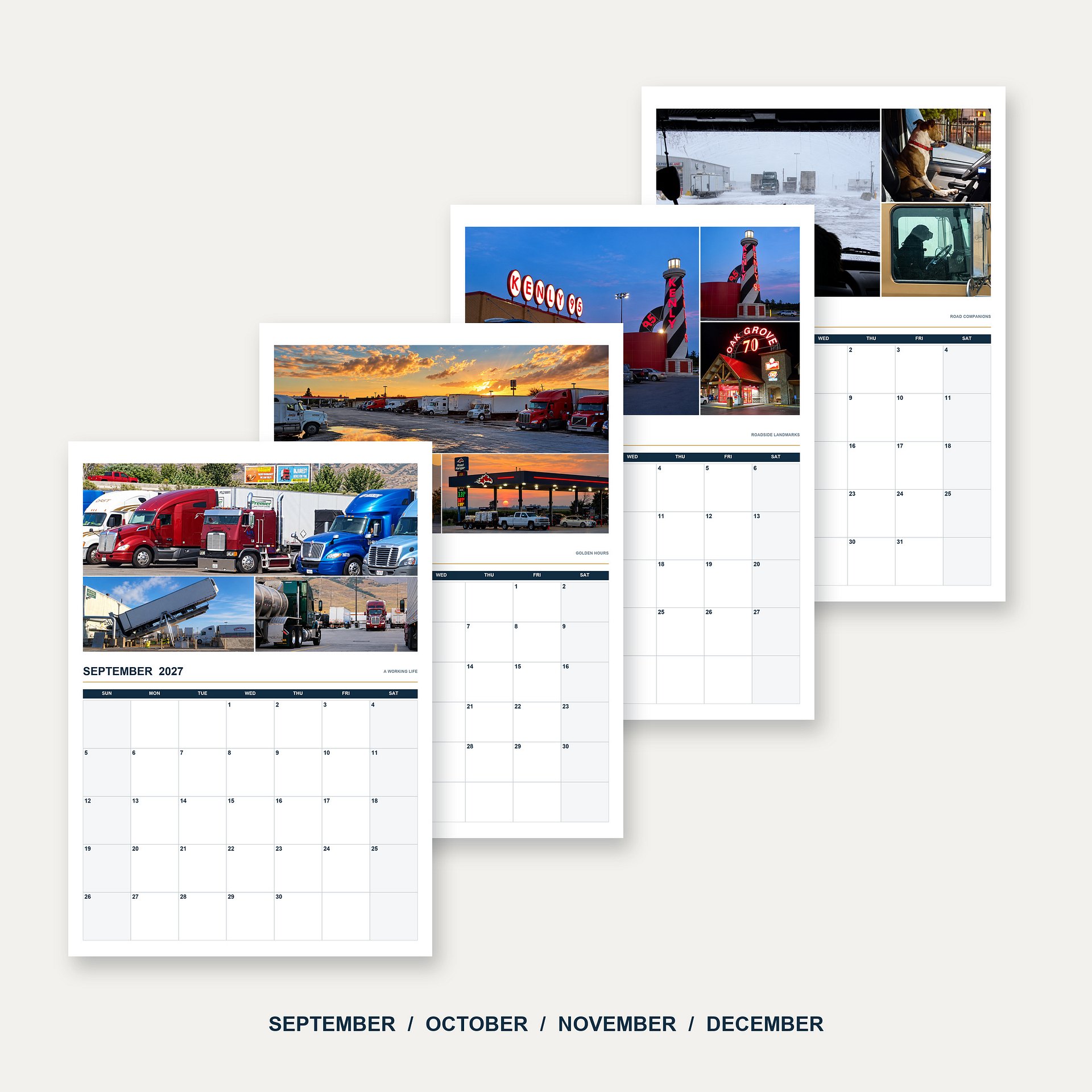 2027 Trucking Wall Calendar — Unbranded product image (4)