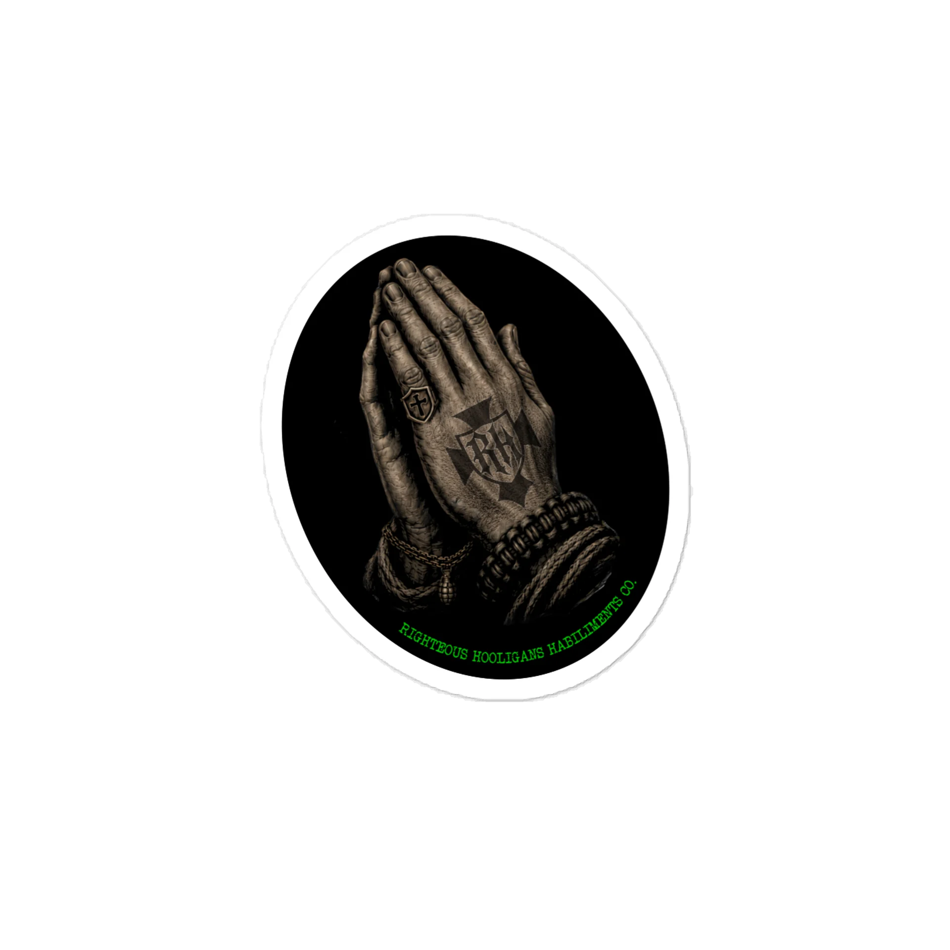 Righteous Hooligans Prayer Hands Vinyl Decal product image (1)