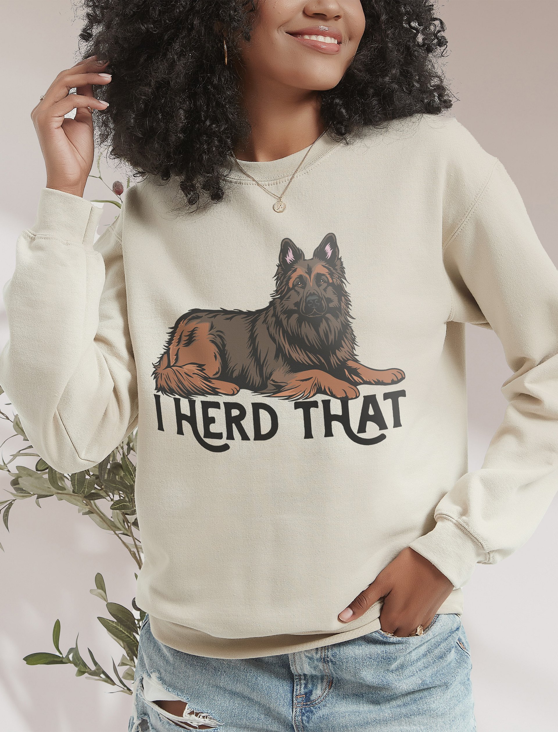 I Herd That Belgian Tervuren Sweatshirt | Funny Shirt for Herding Dog Owners product image (2)