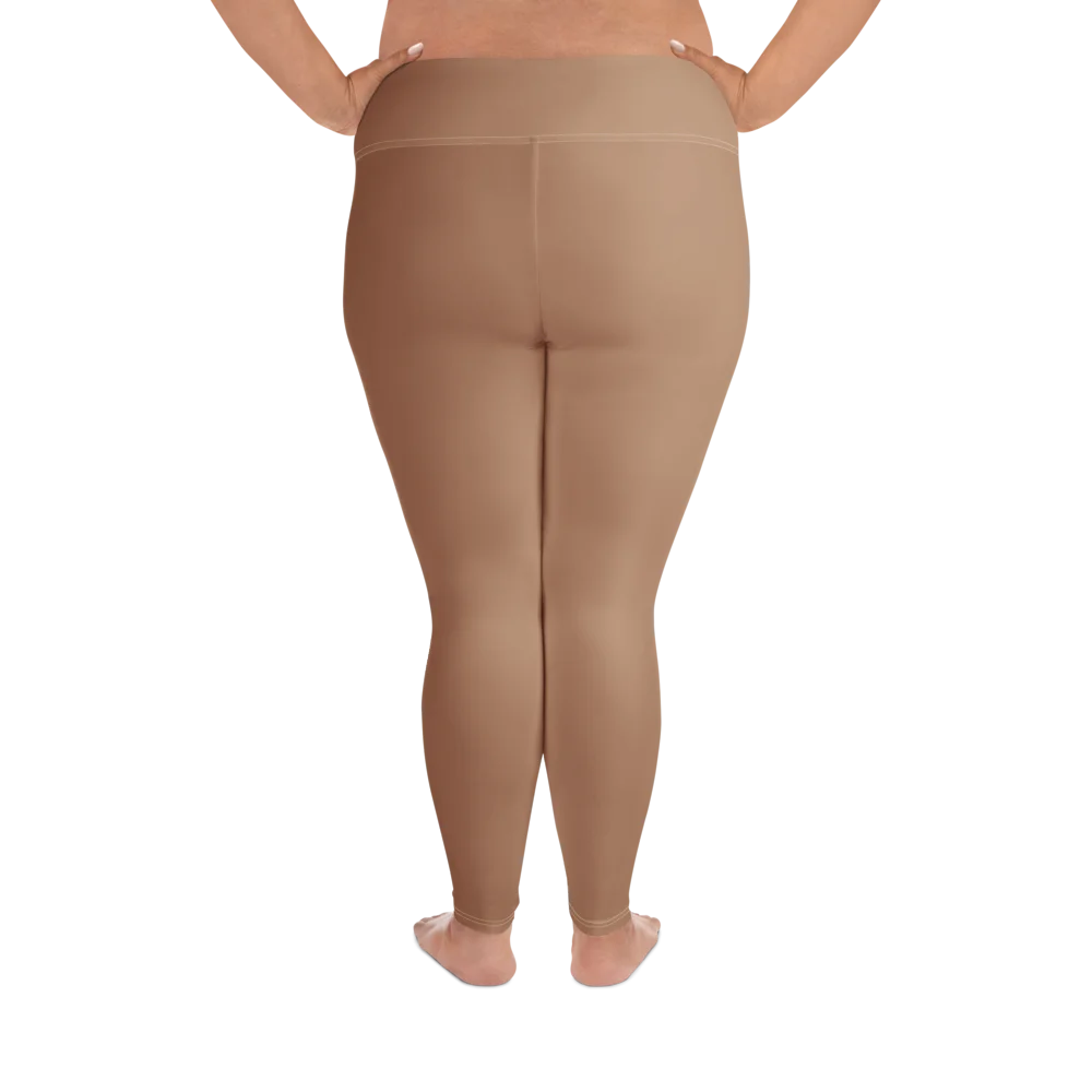 Tan All-Over Print Plus Size Leggings product image (5)