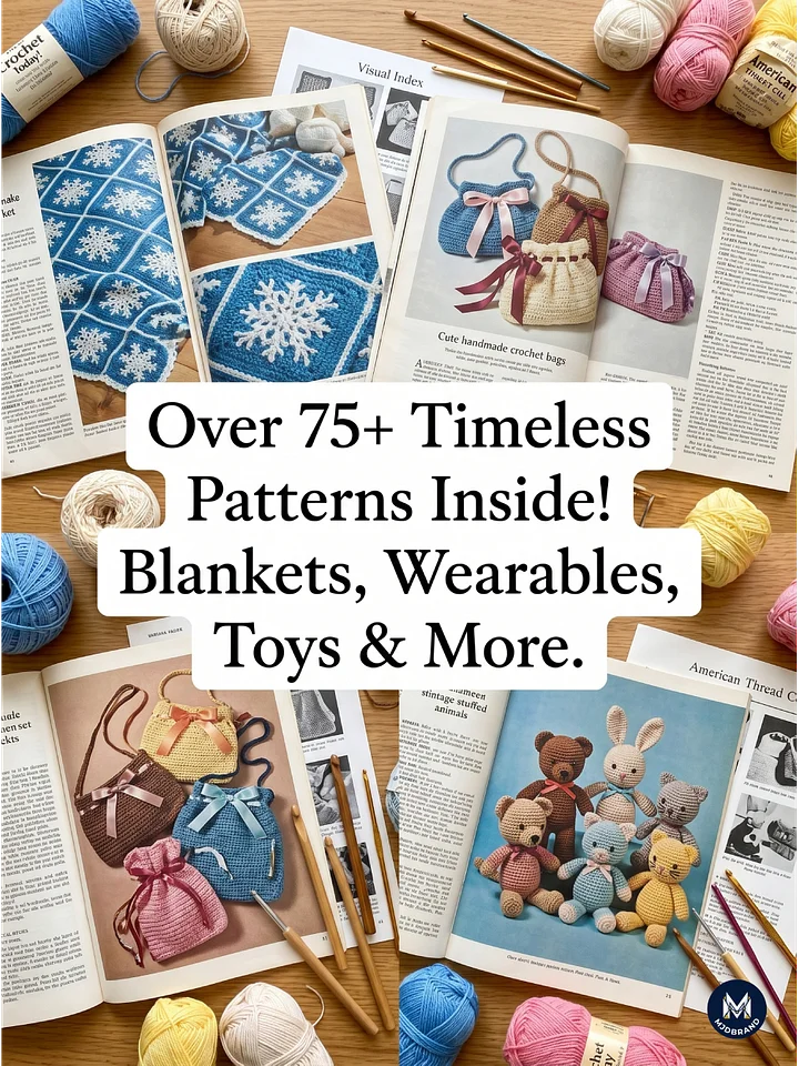 Vintage Crochet Today! Digital Magazine Bundle (2006-2007) – 3 Issues, 100+ Patterns product image (2)