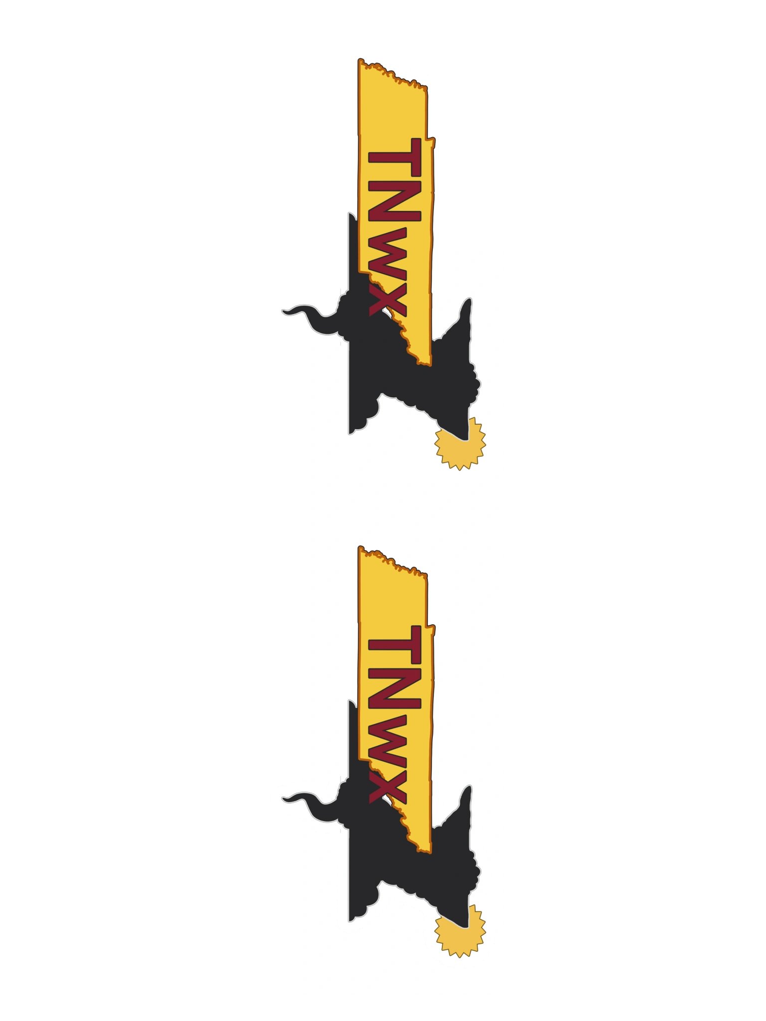TNwx State Cb Outline Stickers (15"x3.75" sheet) product image (3)