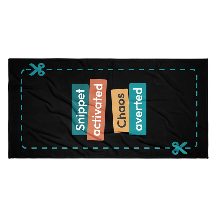 Snippet Activated Black Beach Towel product image (2)