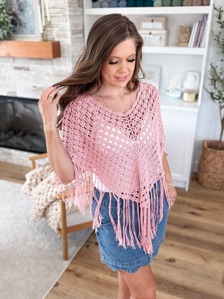 Sienna Shell Stitch Poncho Crochet Pattern product image (1)