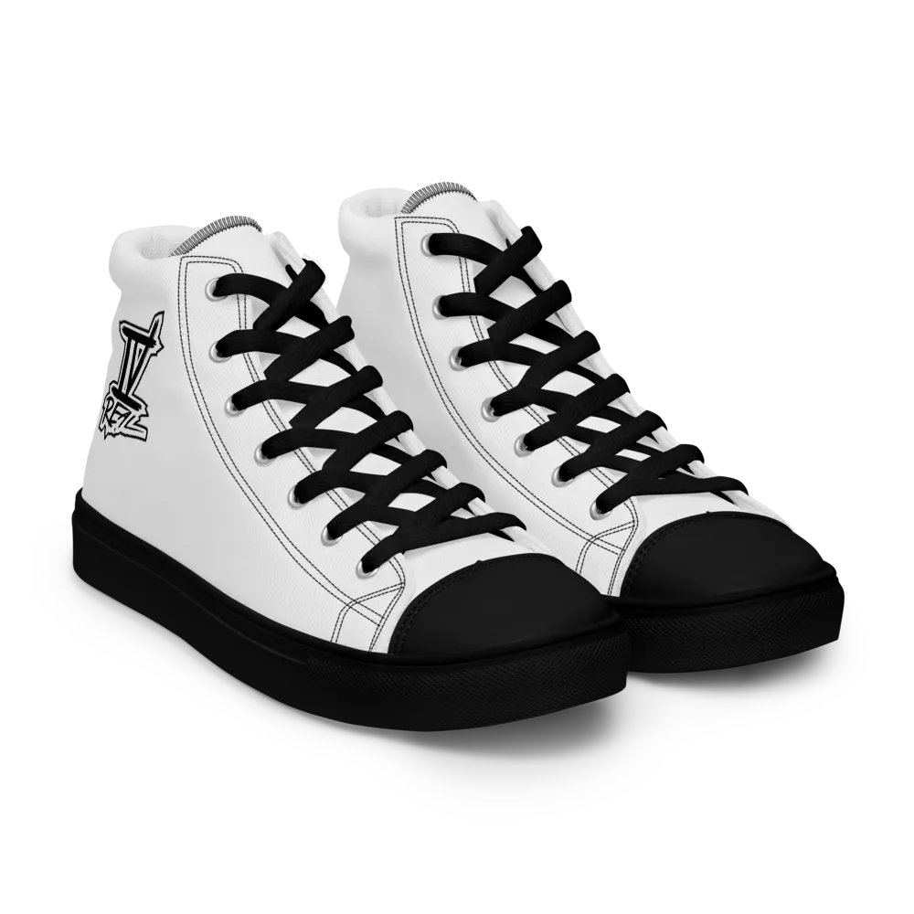 Sitting Girl Bear Women's High Top Canvas Shoes product image (12)