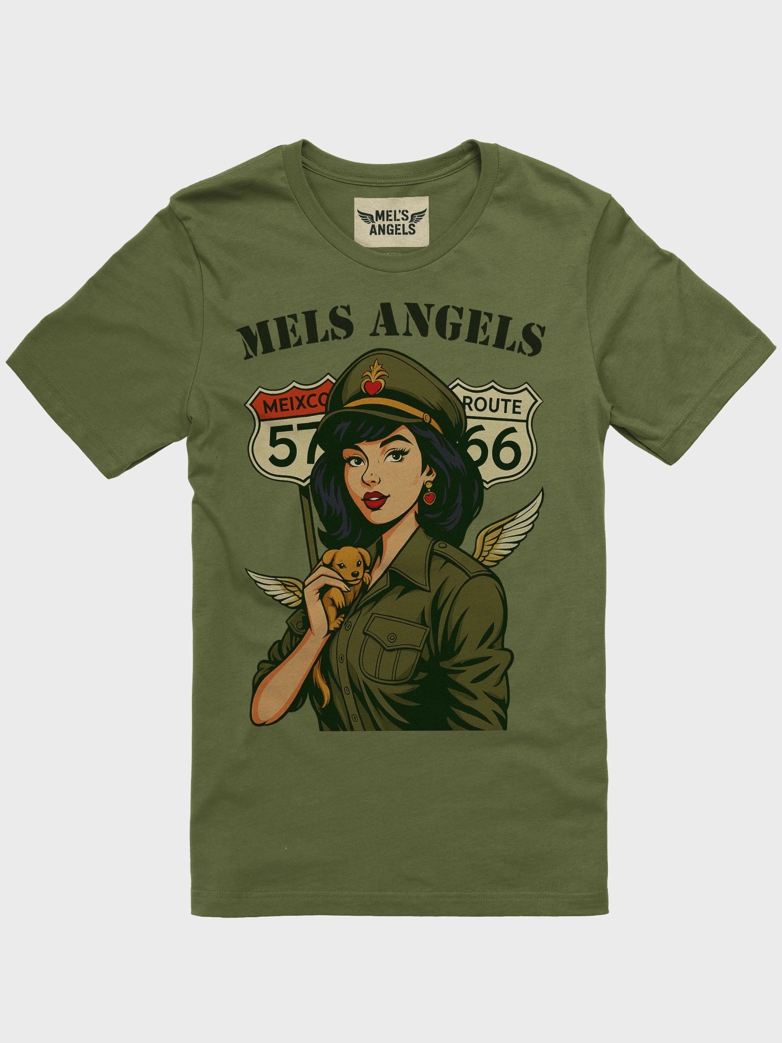 🪽 Mel’s Angels “Route 57–66” Vintage Tee product image (1)