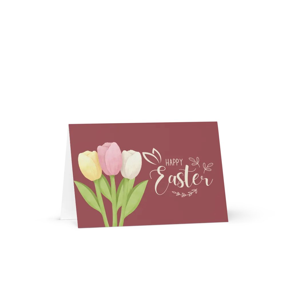 Floral Happy Easter Greeting Card product image (2)