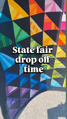 Hopefully the judges like it too #quiltshow #miniquilt #statefair