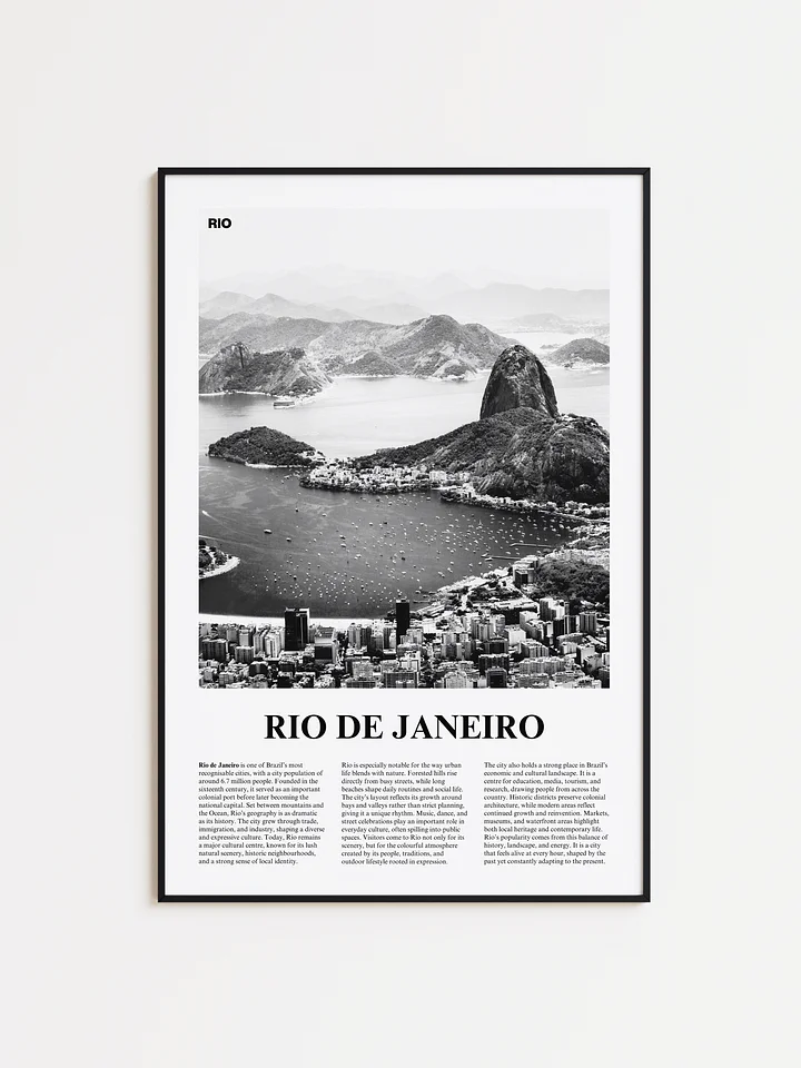 Rio de Janeiro 01 Newspaper Poster | Framed product image (1)