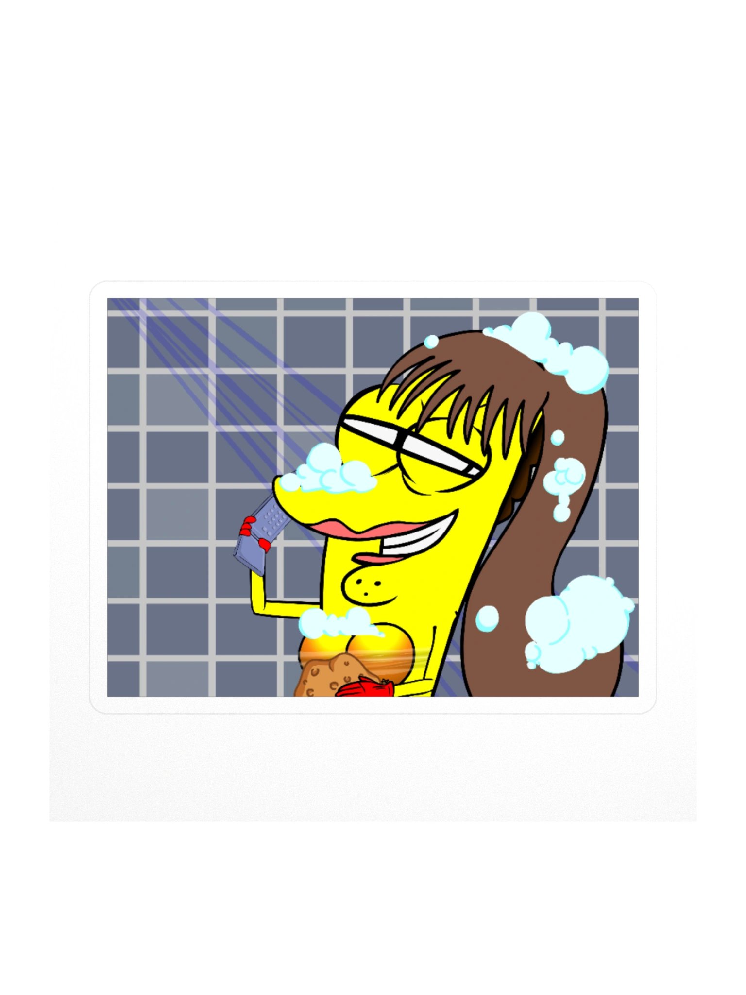 Disturbing Image Decals Taco-Man Shower Ending Sticker | Taco-Man Classics