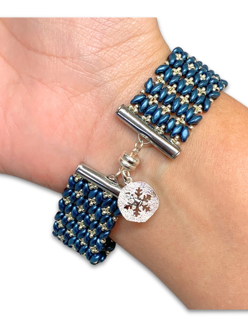 Beaded Butterfly Bracelet - Blue product image (2)