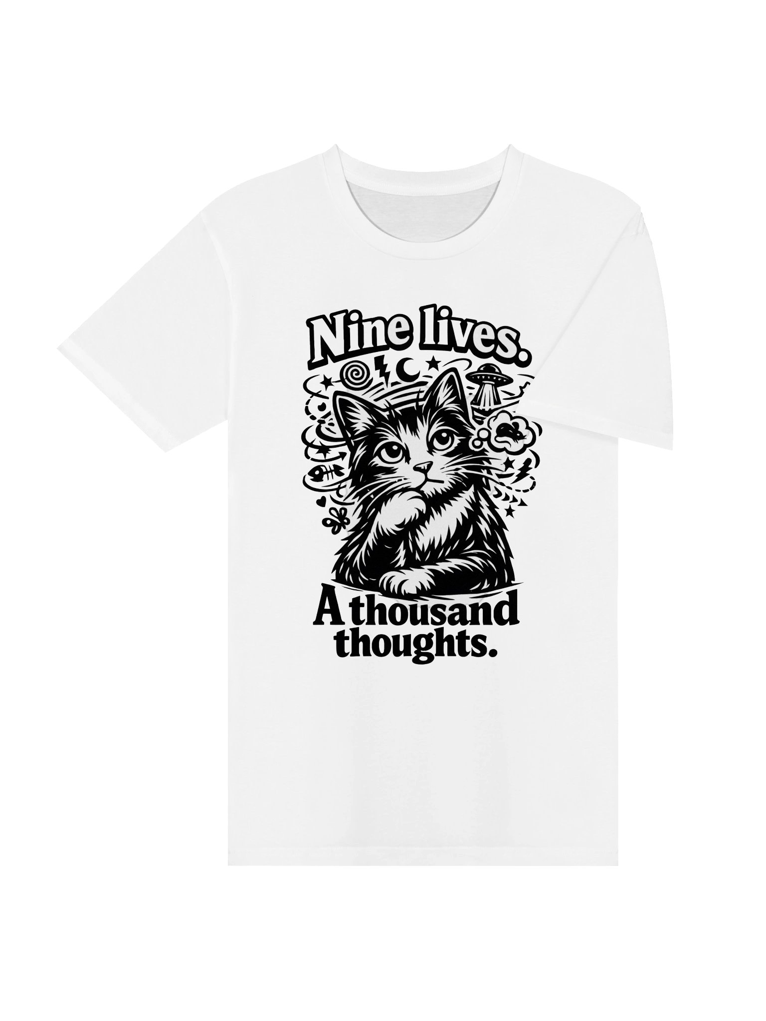 Surreal Cat T-Shirt – Stay Curious. Stay Wild. product image (4)