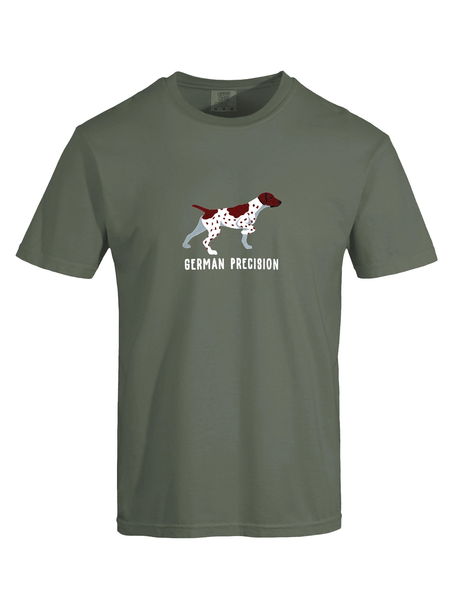 German Precision T-Shirt(Embroidered) of a German Shorthaired Pointer(Liver & White) product image (10)