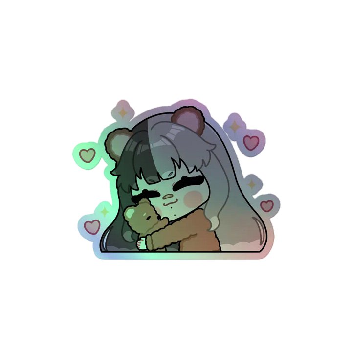 Bear Hug Holographic Sticker product image (1)