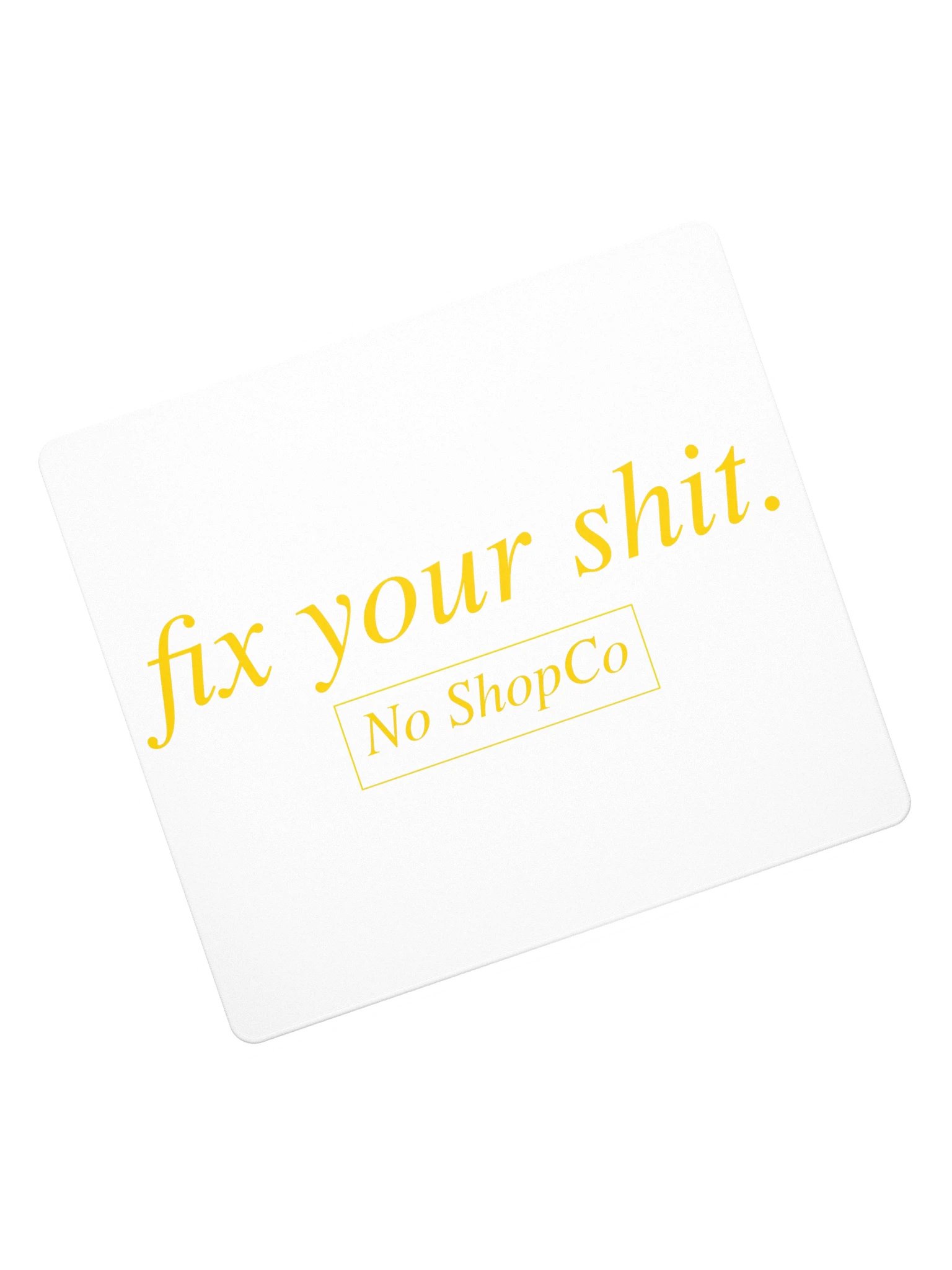 No ShopCo Gaming Mouse Pad - Yellow on White product image (7)