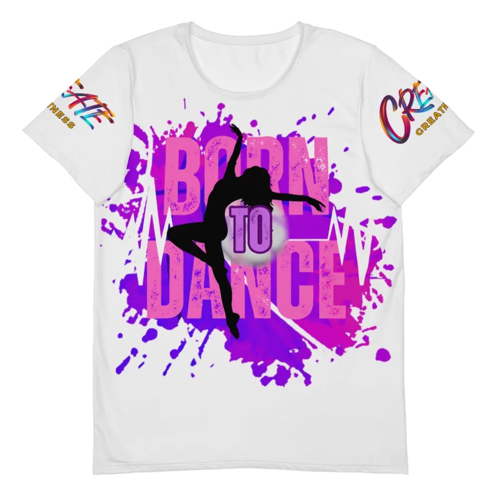 Born to Dance Her Silhouette Huge Print Athletic Tee product image (4)