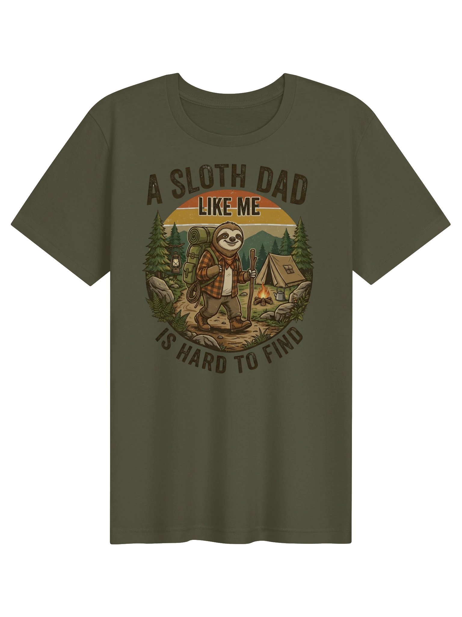 A Sloth Dad Like Me Camping Tee product image (1)