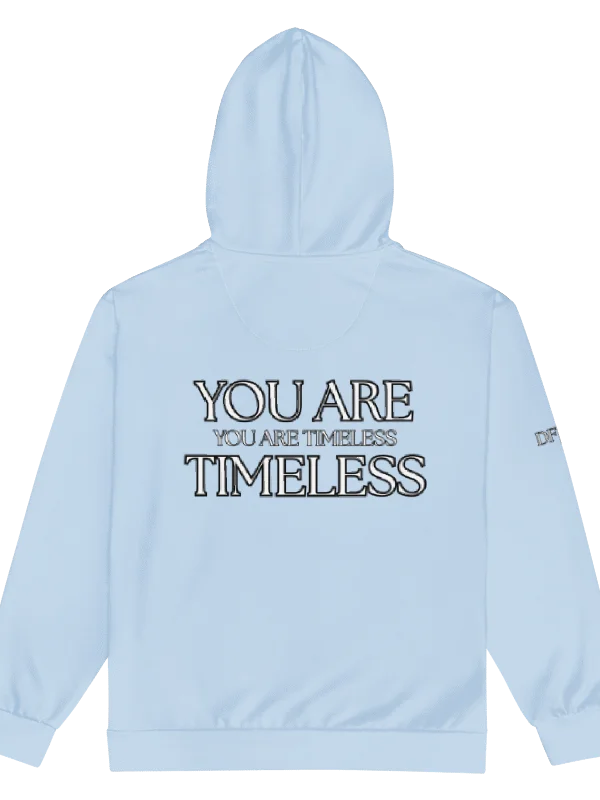 DF50 YOU ARE TIMELESS Powder Rain Cloud ZIP HOODIE MADE WITH RECYCLED POLYESTER UNISEX product image (7)