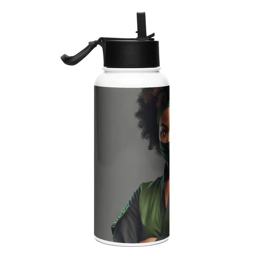 Whatever Ninja Metal Bottle with straw product image (4)