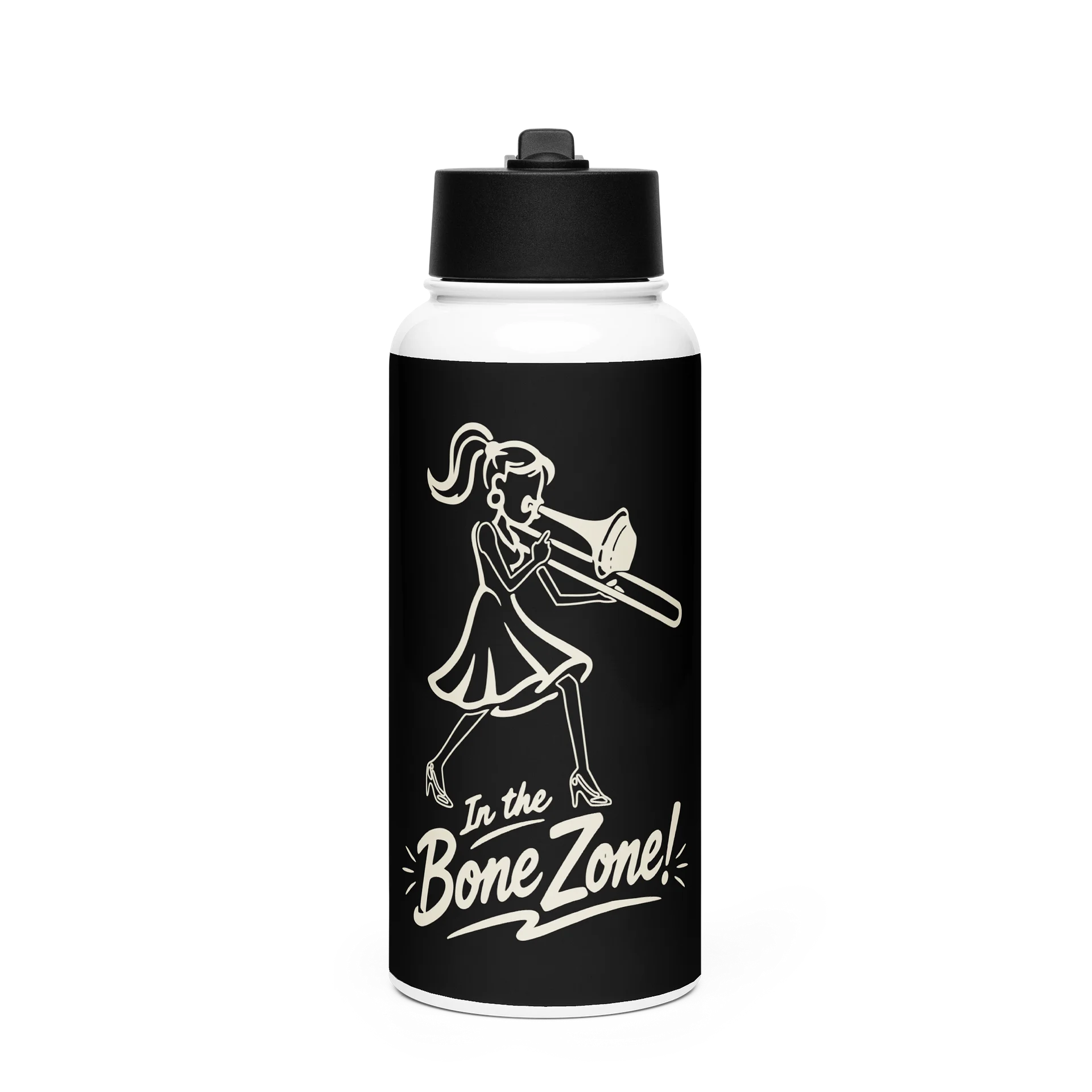 In the Bone Zone Trombone Water Bottle product image (1)