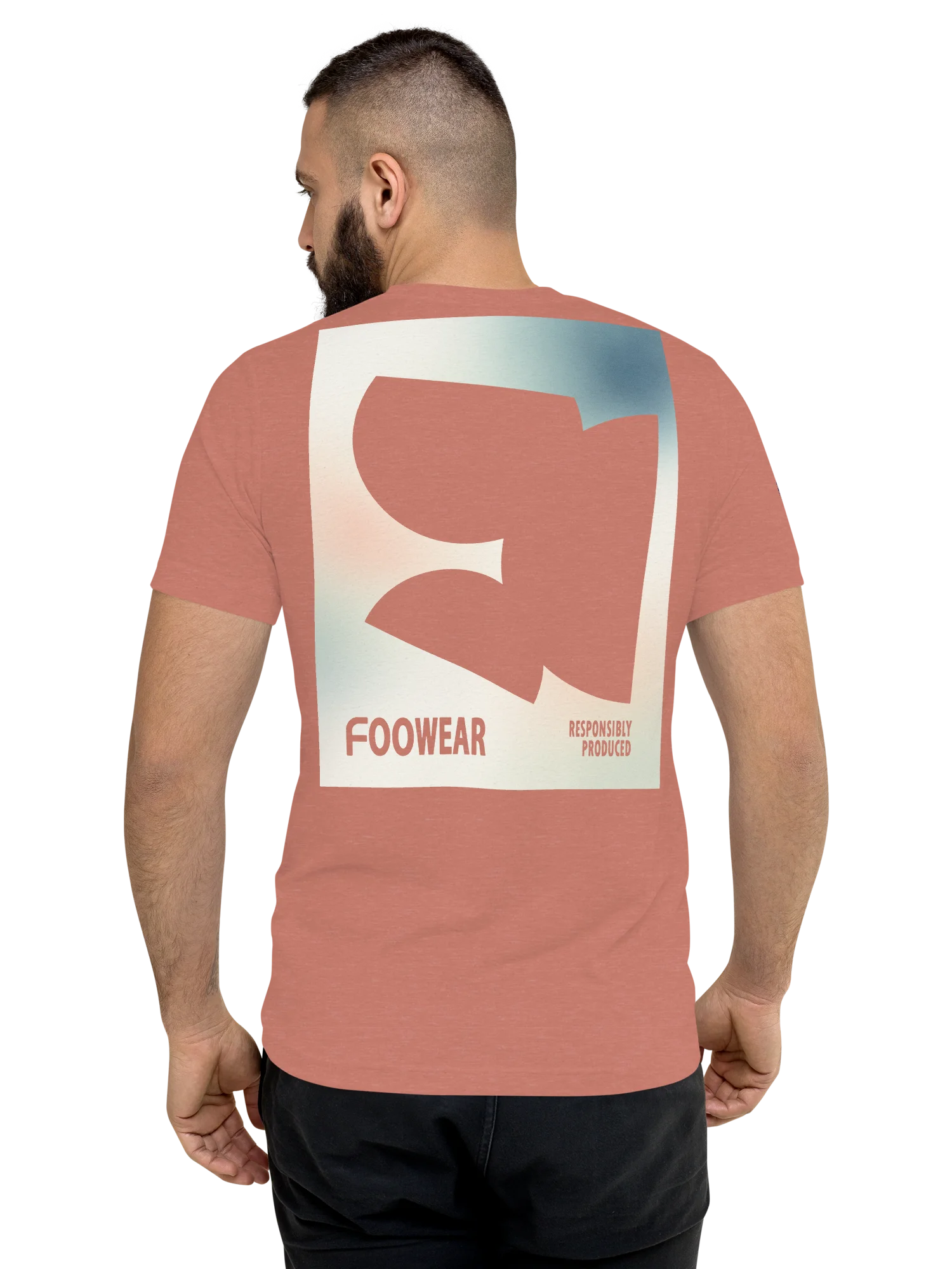 Embroidered Monogram T-Shirt in Mauve Red with Backprint product image (2)