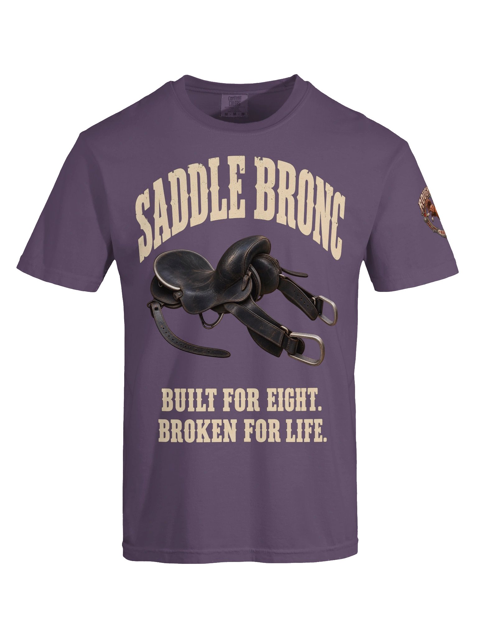 Saddle Bronc Rodeo Shirt | Built for Eight, Broken for Life | Roughstock Rodeo product image (83)