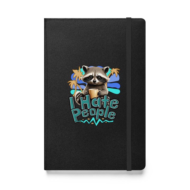 I Hate People Raccoon Palm Tree Hardcover Journal product image (1)