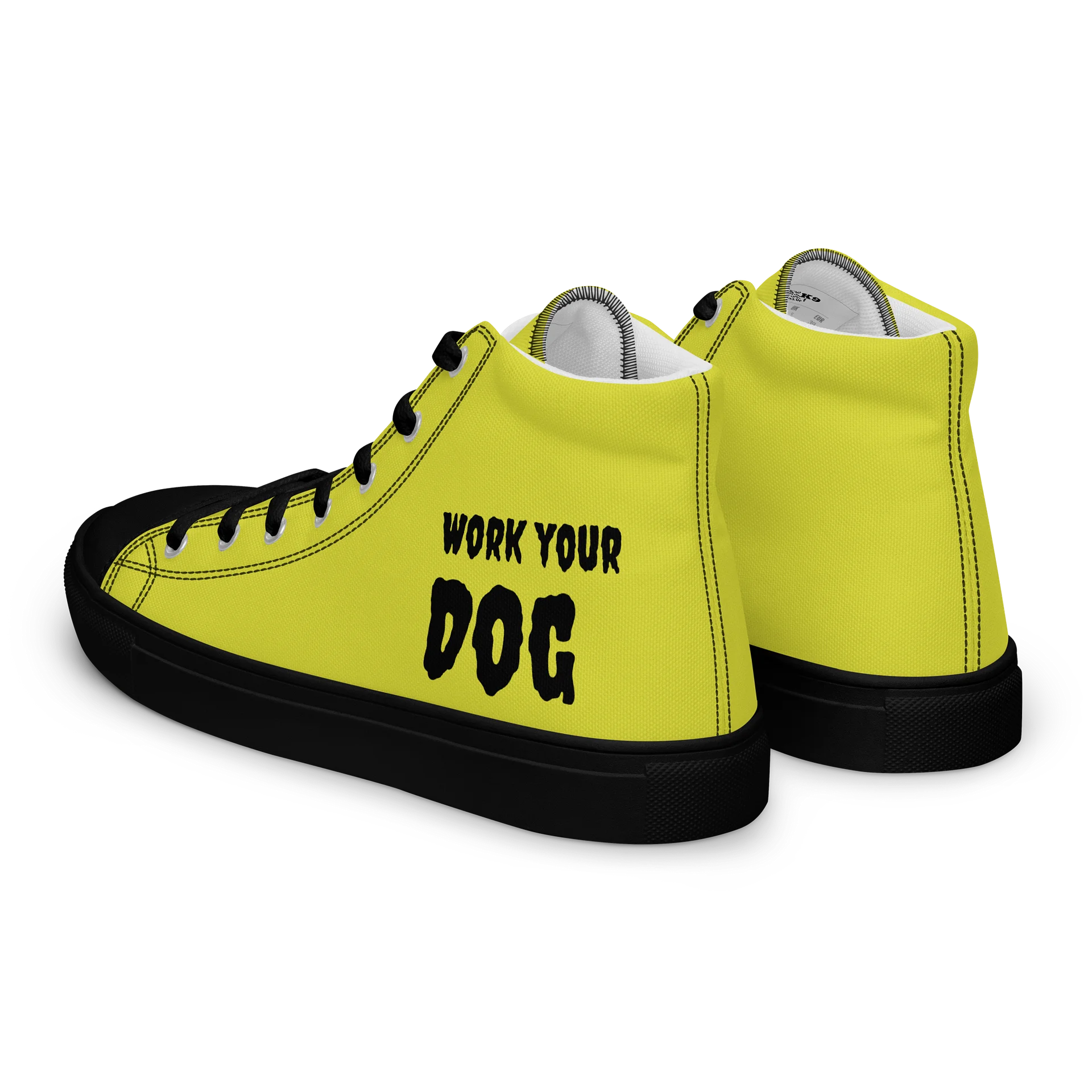 WORK YOUR DOG — Retro Graphic Women's High-Top Sneakers product image (5)
