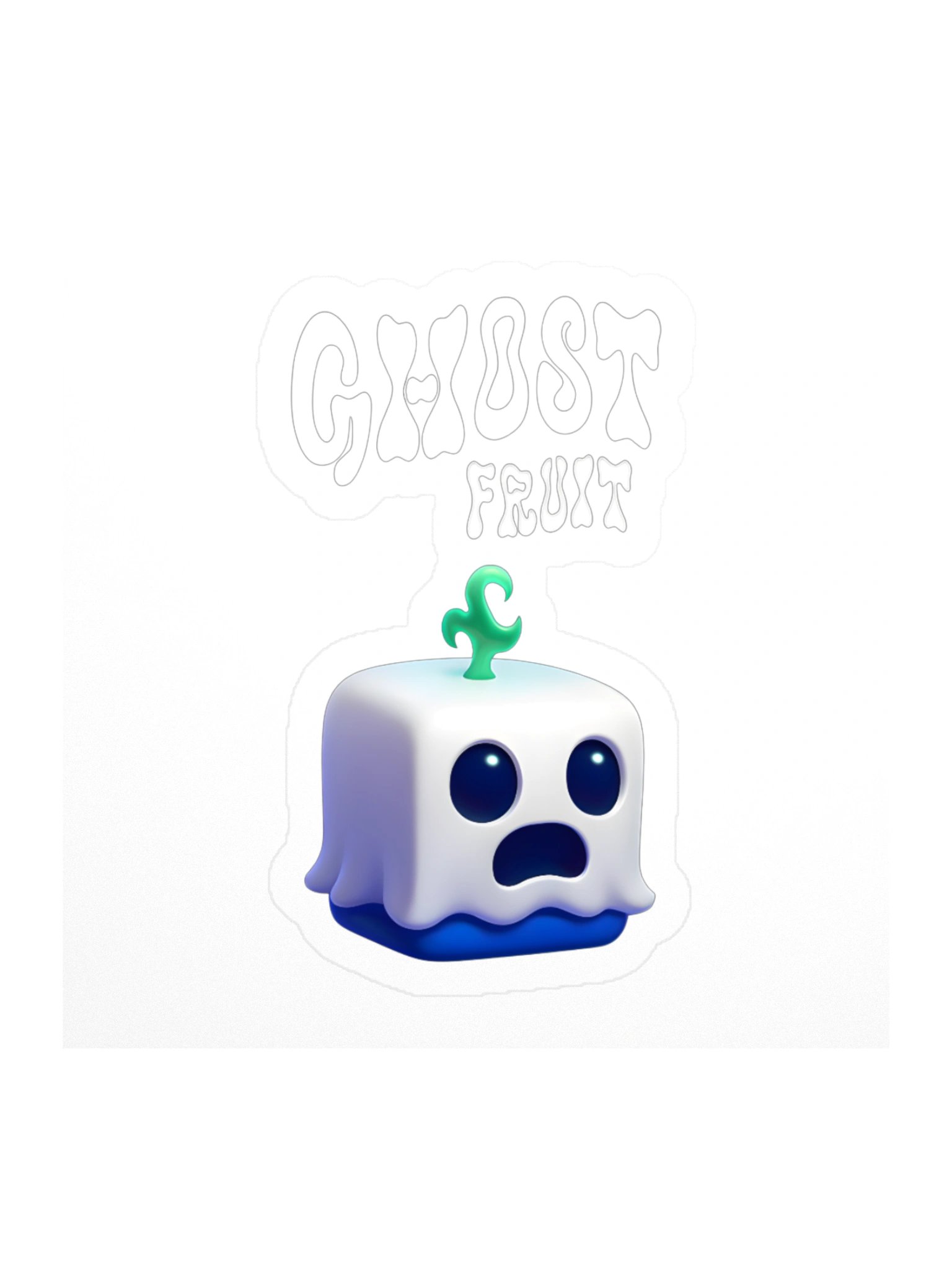Ghost Fruit Sticker 3x3" Blox Fruits Gamer Gift For Kids product image (1)