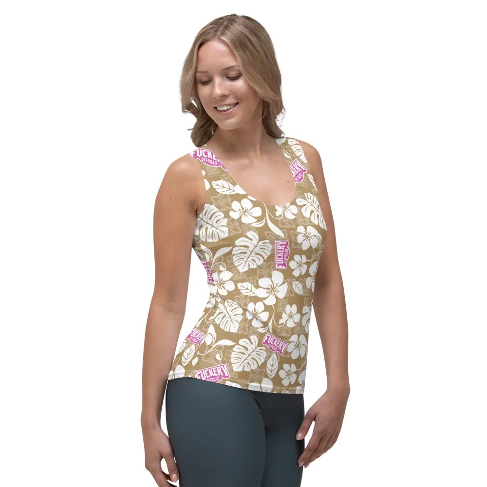 Ladies Fuckey Offroad Tank Top - Tan/Pink product image (7)
