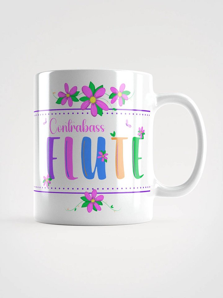 Floral Flutes White Glossy Mug - Contrabass product image (1)