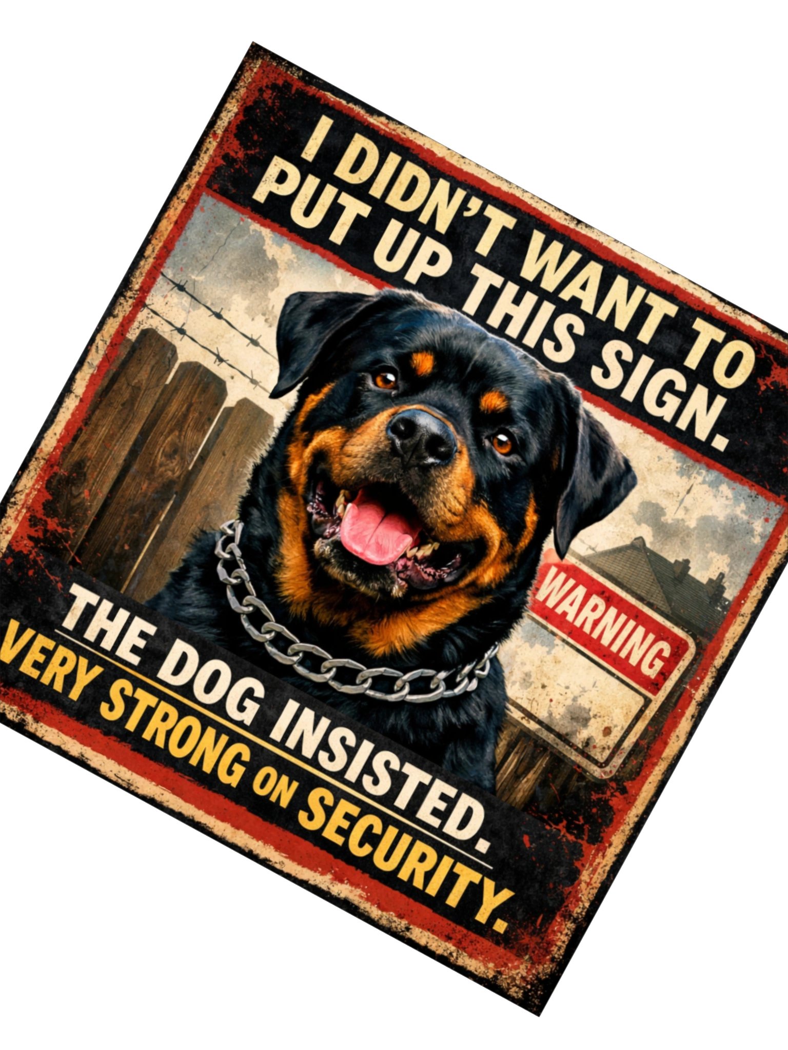 Funny Rottweiler Warning Sticker product image (4)