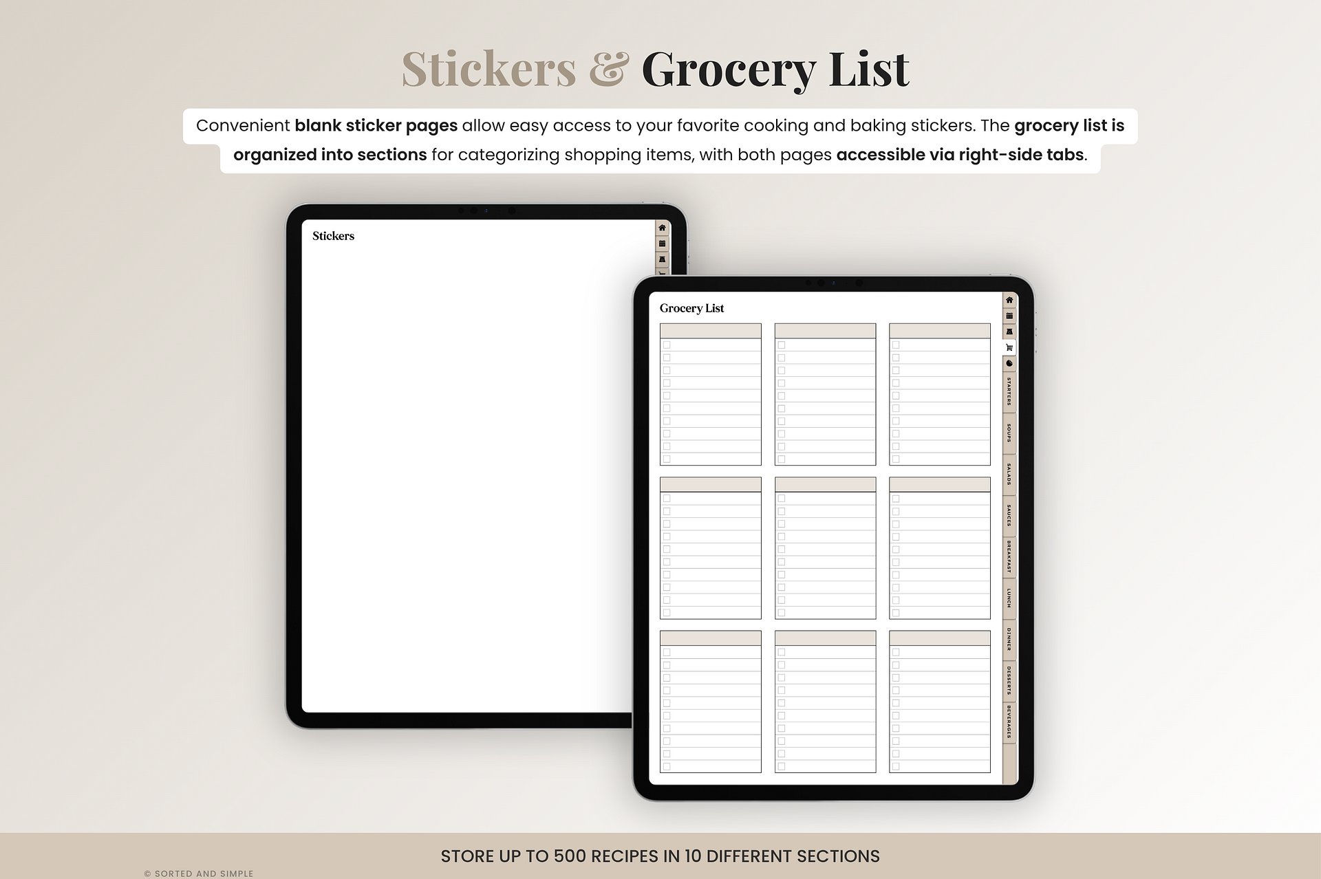 Digital Recipe Book - Beige product image (5)
