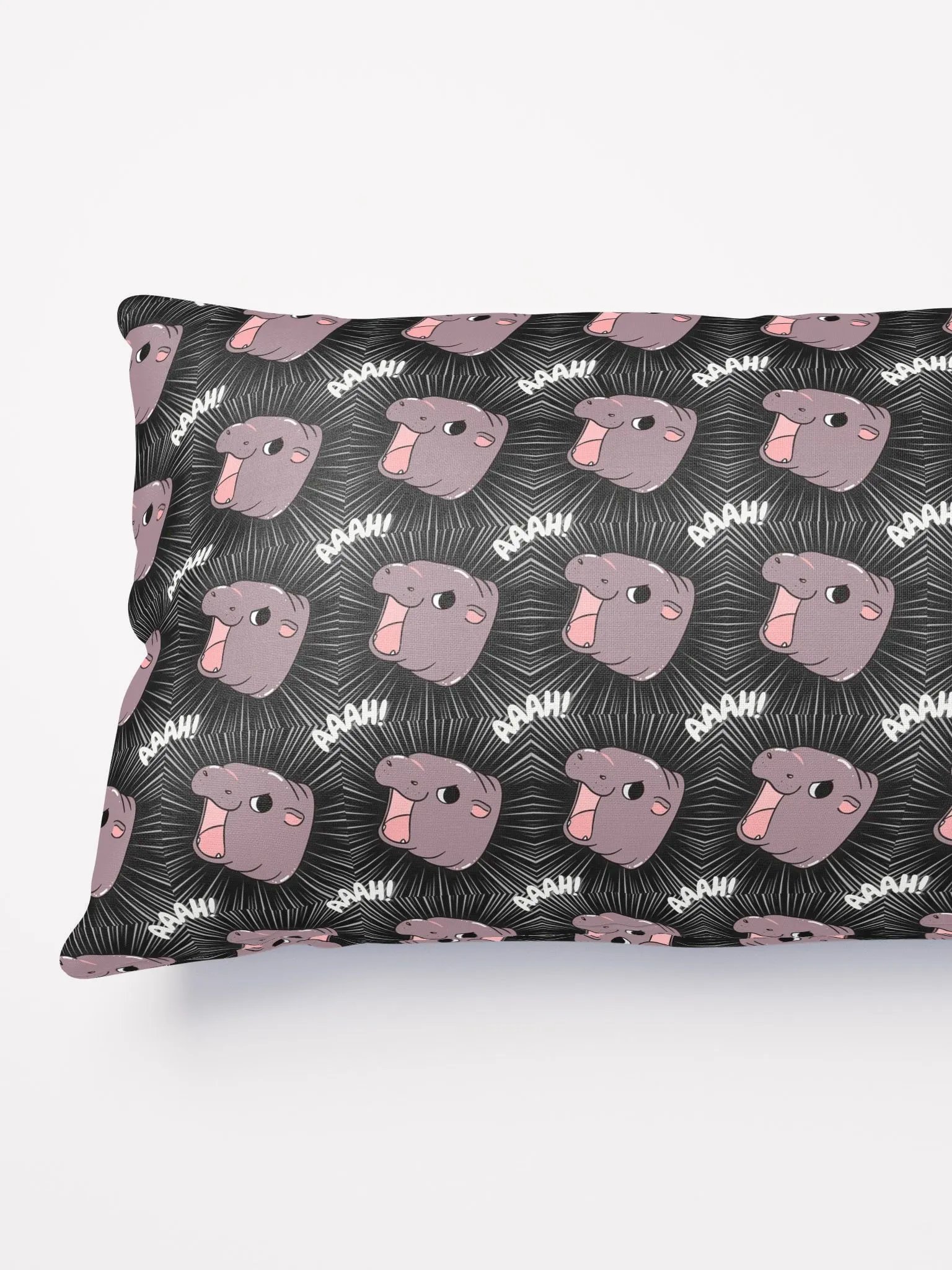 MOODENG'S BLACK AAAH! PILLOW! product image (4)