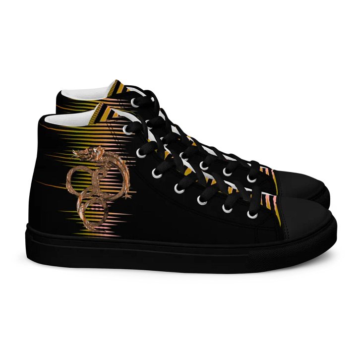 Glitchy Distortion Men's High Tops product image (2)
