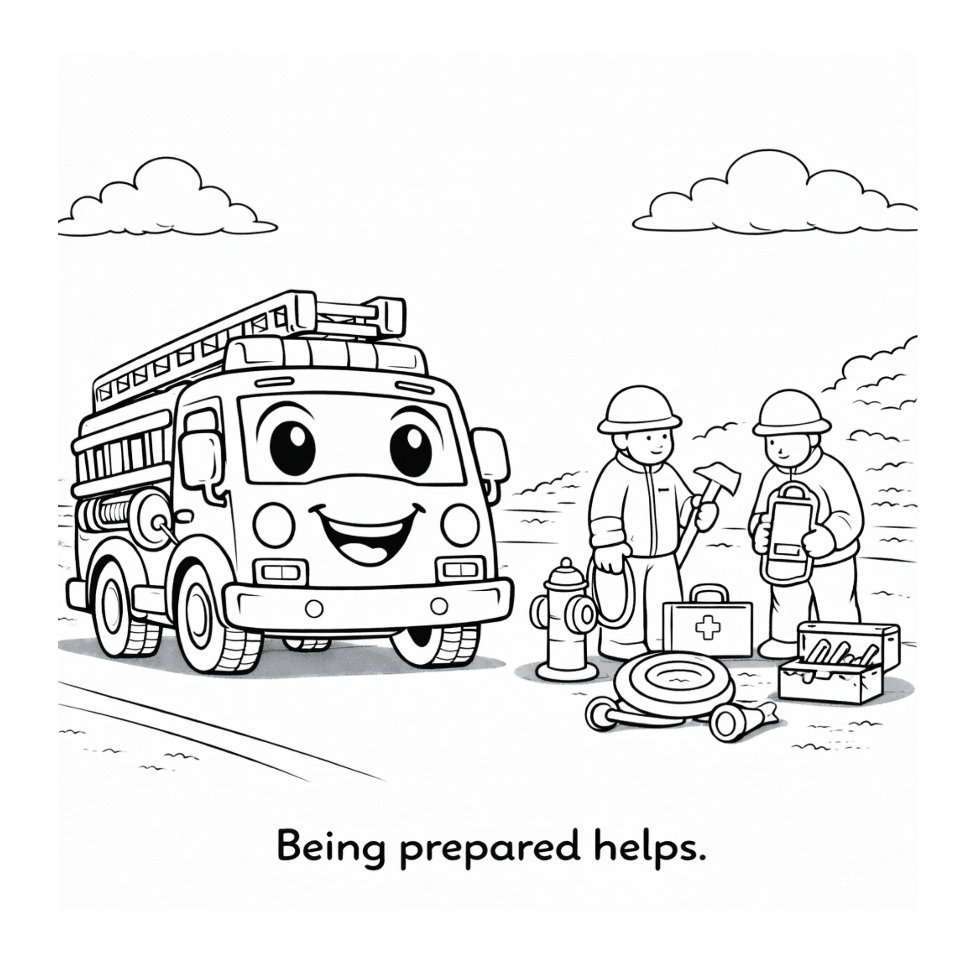 Ruby the Fire Truck Keeps Us Safe Coloring Book product image (3)