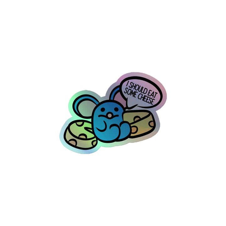 Eat Cheese Holographic Sticker product image (1)