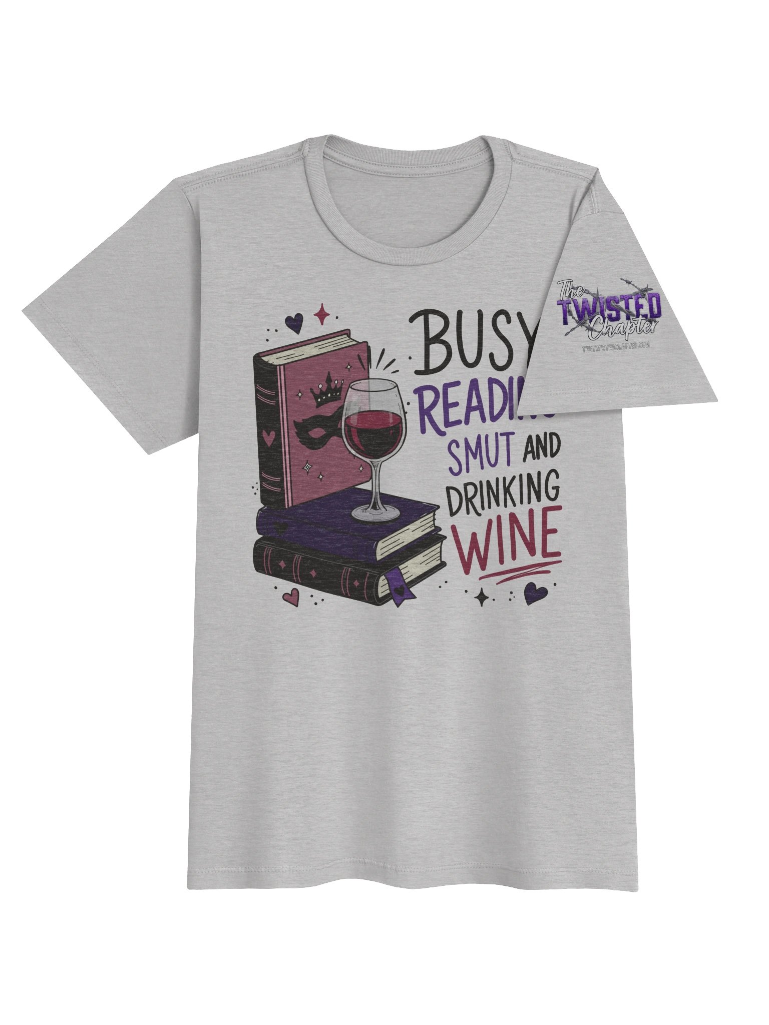 Busy Reading Smut and Drinking Wine (Women's Soft Touch Tee) product image (4)