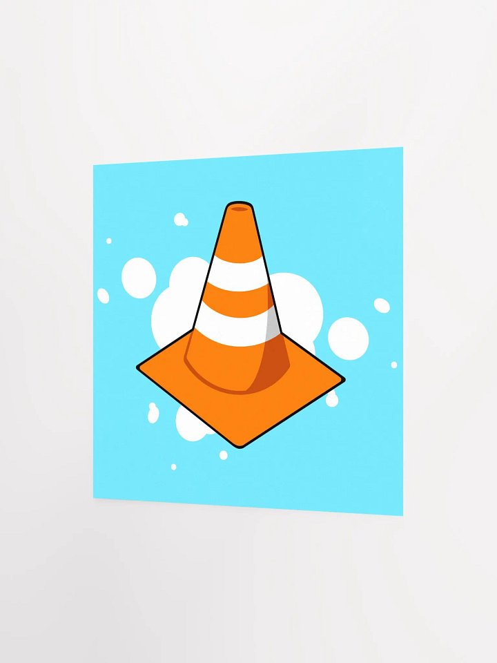 Traffic Cone Splatter Matte Poster Print product image (2)
