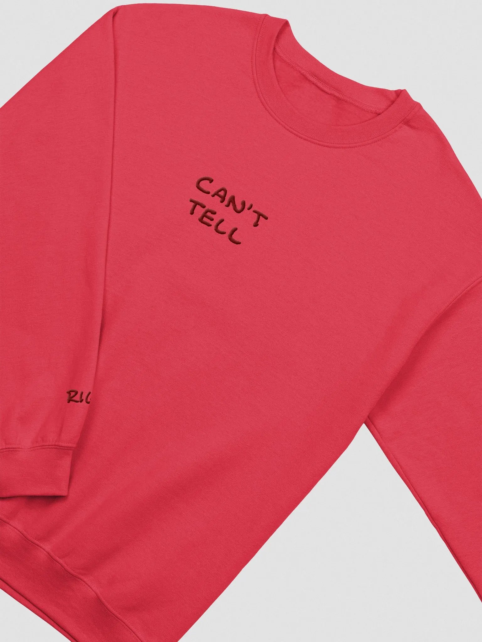 CAN'T TELL embroidered crewneck (maroon) product image (2)