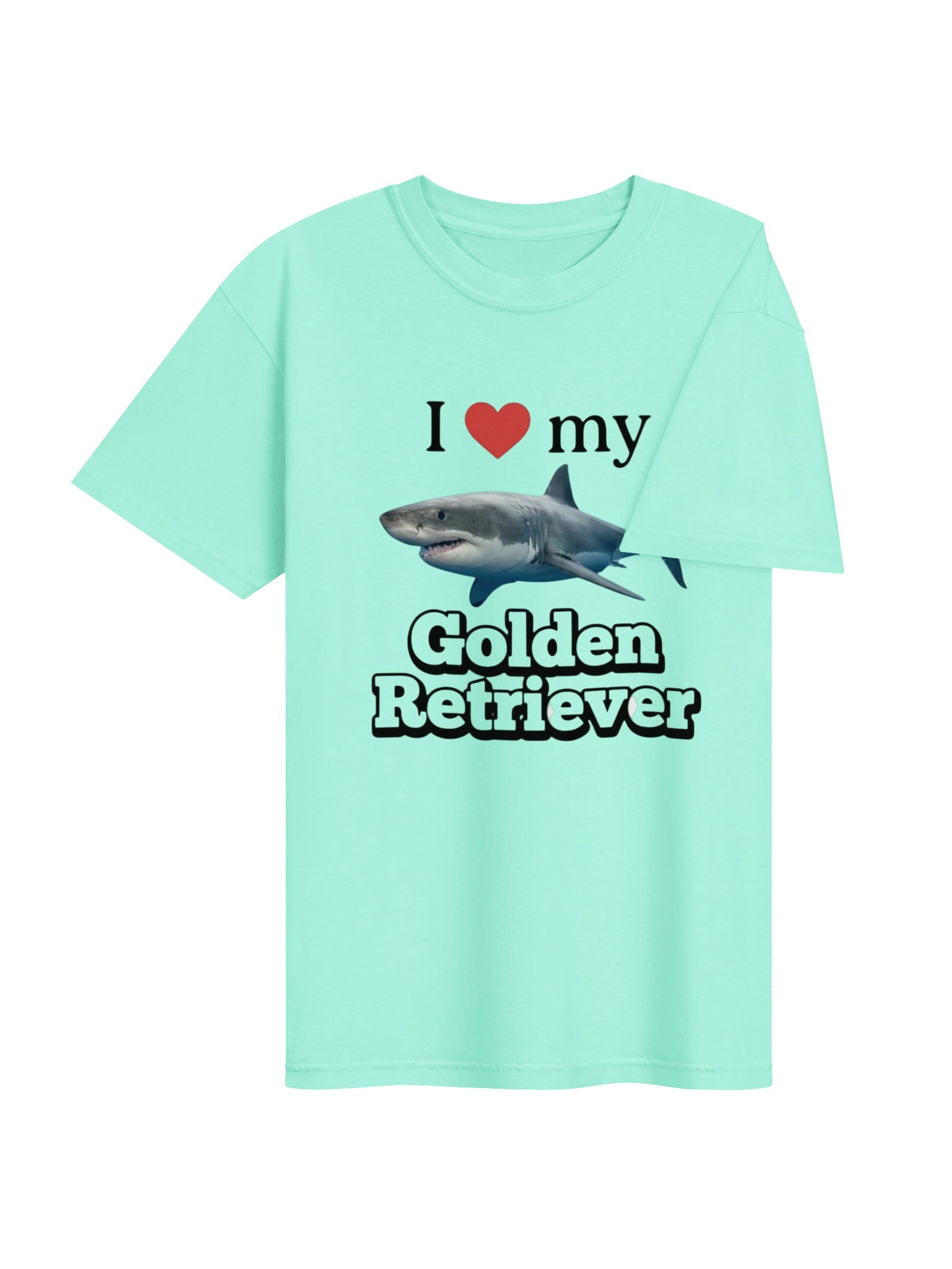 I ❤️ My Golden Retriever Shark — Funny Ocean Lover T-Shirt product image (10)