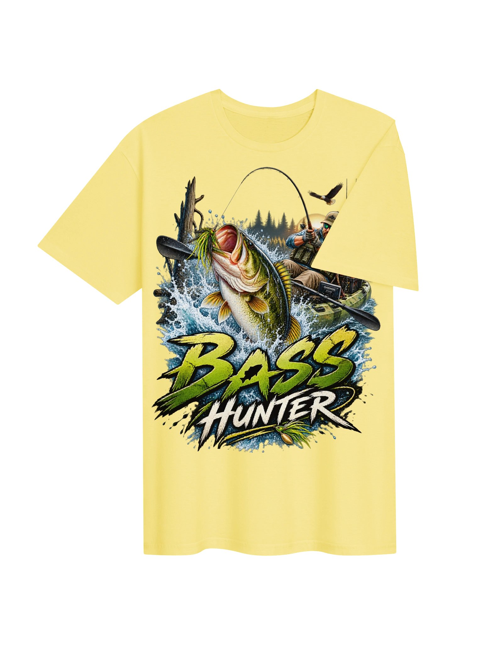 Bass Hunter Kayak Fishing Tee product image (4)