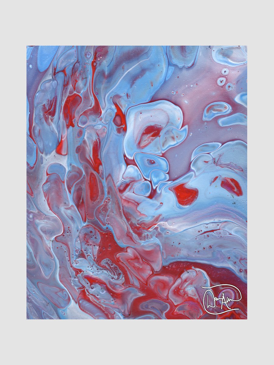 Neon Blue Fluid Acrylic Digital Download product image (1)