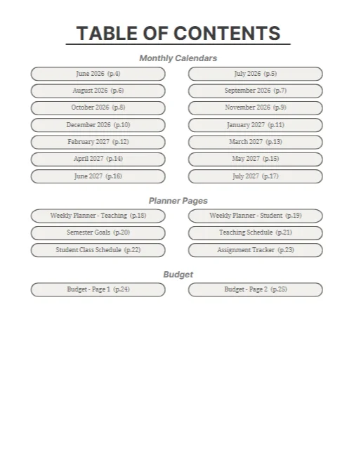 Student Teacher Planner (Neutral Colours) product image (2)