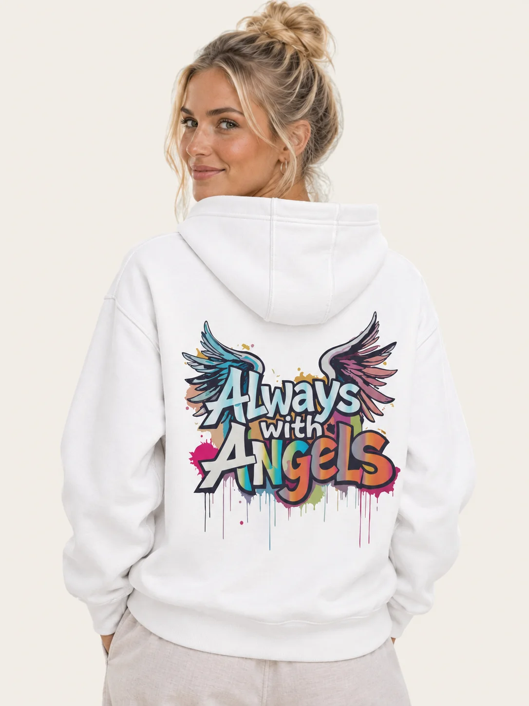 Always with Angels Graffiti Premium Hoodie product image (1)